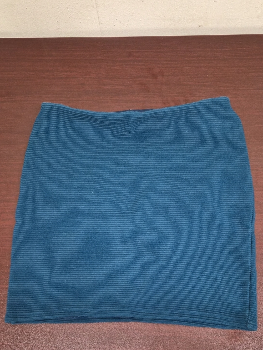 Forever 21 Teal Ribbed Knit Mini Skirt Size M